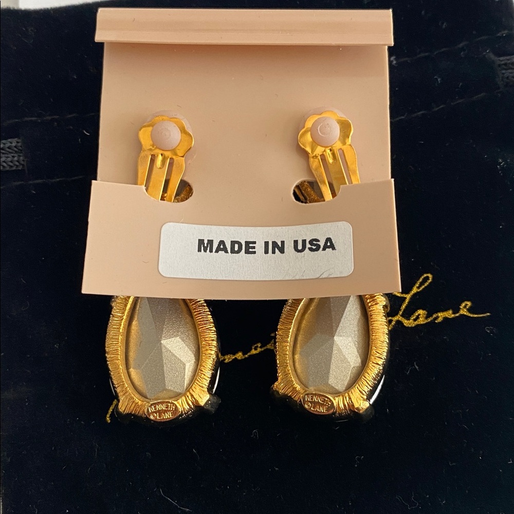 😍Kenneth Jay Lane Crystal Double Teardrop Earrings SOLD OUT! - Picture 9 of 9